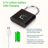 1pc Mini Smart Fingerprint Padlock, Security Door Lock, Keyless USB Rechargeable Lock For Suitcase Luggage
