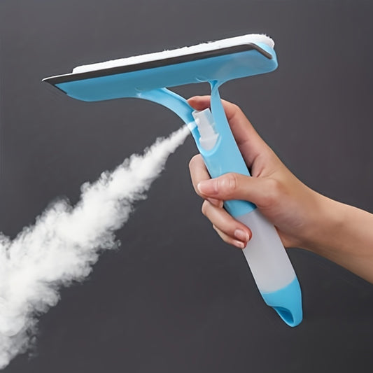 1pc ProClean Glass Squeegee with Built-In Sprayer - Effortless Streak-Free Shine for Windows, Mirrors & Auto Glass - Essential Multi-Functional Home and Car Cleaning Tool for Sparkling Results
