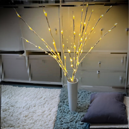 1pc Nordic Style Faux Branches LED Light - Indoor Decor, Bar, Homestay Night Light, Decorative Ambiance Light, Ramadan Spring Decor, USB Powered, 36V or Below, Key Control, No Battery Included, Non-Waterproof, Desktop Mount,