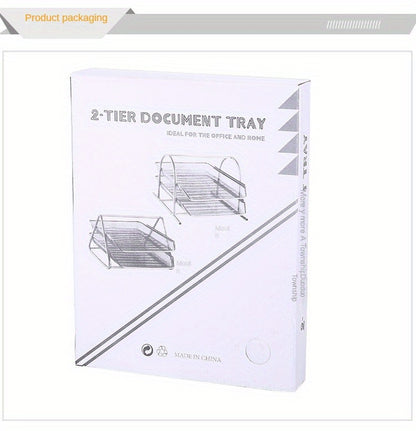 Creative Office Desktop Rack Storage Rack, Three-layer Iron Storage Management Rack, Creative Desktop Office For Document Rack, Information Rack, Stacked Multi-layer Storage Book Rack