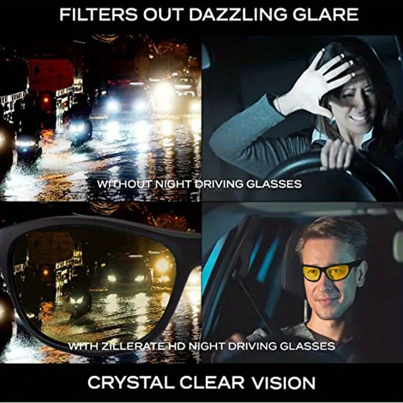 Night Driver Goggles: Anti-Glare Enhanced Light Glasses For Night Driving, Fashion Glasses For Car Accessories