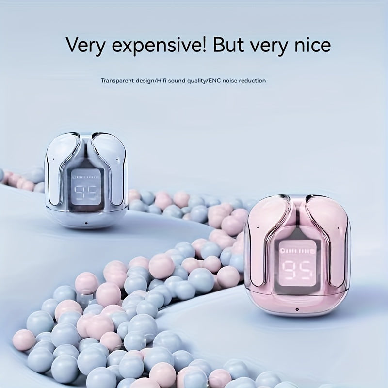 Auriculares deportivos estéreo inalámbricos auténticos, teléfono móvil de moda con música estéreo de alta fidelidad para mujeres y hombres.