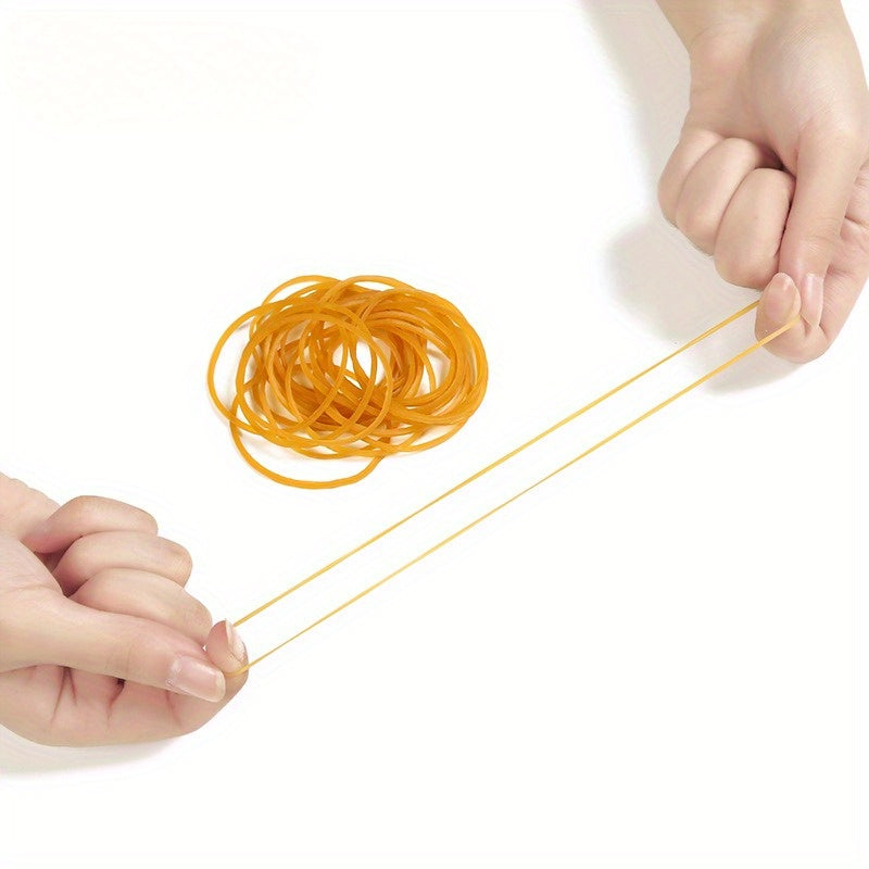 Durable Natural Rubber Bands - 100/300/666pcs | Strong Elasticity | Versatile 38mm Diameter Rings for Office, School & Home Organization