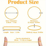 Durable Natural Rubber Bands - 100/300/666pcs | Strong Elasticity | Versatile 38mm Diameter Rings for Office, School & Home Organization