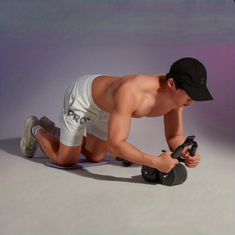 1pc Automatic Rebound Abdominal Roller, With Elbow Pads, For Fitness, Abdominal Muscle Exercise, Core Strength Training
