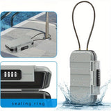 Mini Portable Safe Box with Combination Lock, Detachable Chain, Waterproof Security Lock Box for Home and Office - Large Capacity Storage