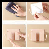 1pc Adhesive Wall Mount Phone Holder With Data Cable Receiving Hole, Perfect For Shower, RV, And Charging