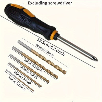 Juego de 50 brocas de acero de alta velocidad (HSS), con revestimiento de titanio, multitamaño de 1 a 3 mm, para metal, madera y plástico - Herramientas de perforación de precisión
