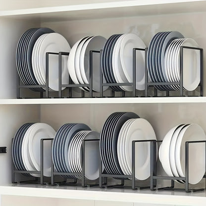 Versatile Kitchen Organizer - 1pc Dish & Plate Holder, Vertical Cupboard Storage for Cutting Boards and Pot Lids