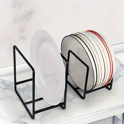 Versatile Kitchen Organizer - 1pc Dish & Plate Holder, Vertical Cupboard Storage for Cutting Boards and Pot Lids