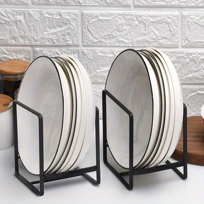 Versatile Kitchen Organizer - 1pc Dish & Plate Holder, Vertical Cupboard Storage for Cutting Boards and Pot Lids