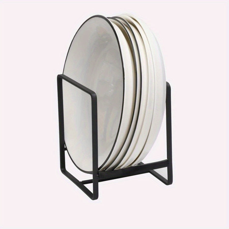 Versatile Kitchen Organizer - 1pc Dish & Plate Holder, Vertical Cupboard Storage for Cutting Boards and Pot Lids