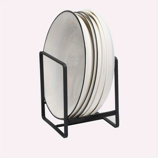 Versatile Kitchen Organizer - 1pc Dish & Plate Holder, Vertical Cupboard Storage for Cutting Boards and Pot Lids