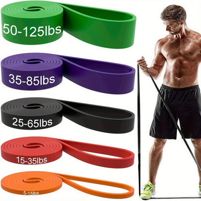 Set of Extra-Heavy Duty Silicone Resistance Bands - Non-Slip, Perfect for Exercise, Fitness & Physical Training, Gym Equipment