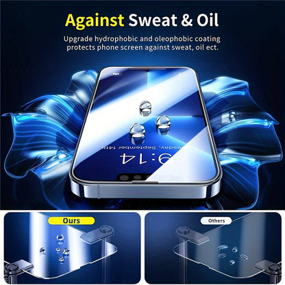 5pcs 3D Tempered Glass Screen Protectors For IPhone Models 6/7/8/SE/X/XS/XR/11/12/13/14 Pro/Max/Mini, HD Clear, Full Coverage, Shatterproof, Oil &amp; Sweat Resistant