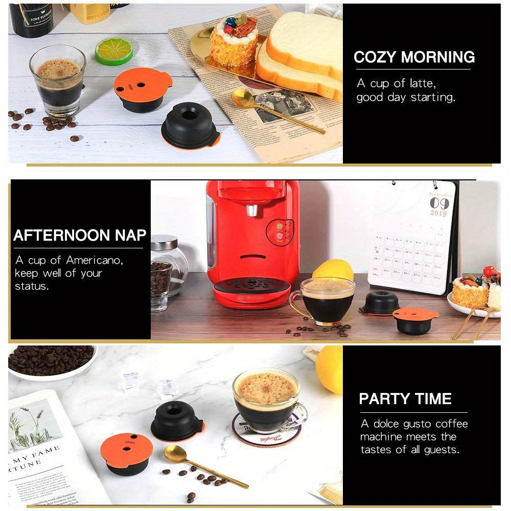 Reusable Coffee Capsule Pod with Silicone Lid, 200ml - 1pc, Compatible with Bosch Tassimo Machines, Permanent Filter Refillable Coffee Pod, BPA-Free Plastic
