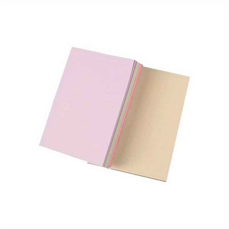 100 Sheets Morandi Self-Stick Notes - Square Hand Torn Sticky Memo Pads for Office, School, and Home Message Reminders