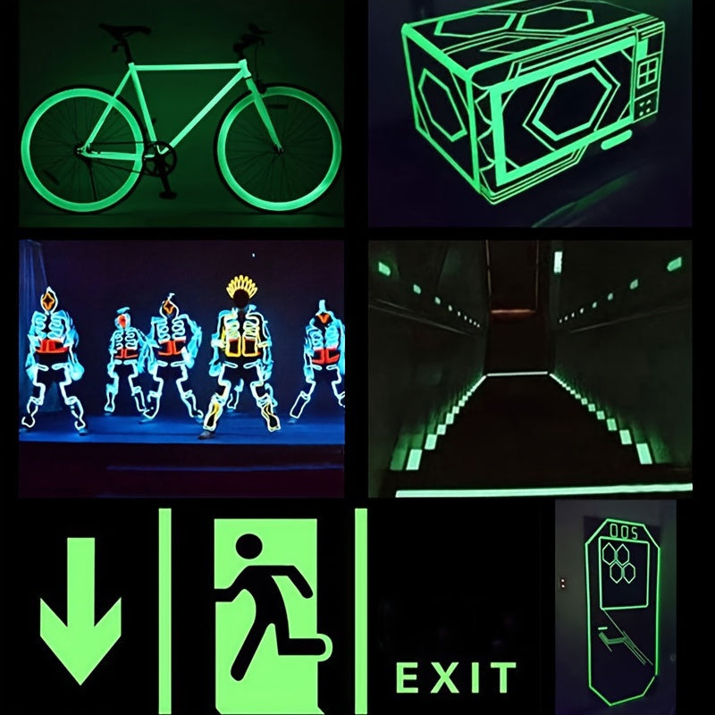 Luminous Self-Adhesive Safety Tape - Glow in the Dark for Home Decor & Security Alerts