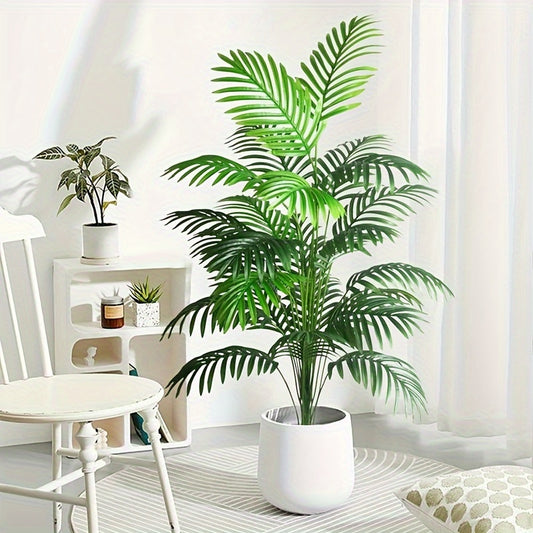 Hoja de palma artificial grande: vegetación artificial realista para decoración de interiores y exteriores, perfecta para el hogar, la oficina y ocasiones especiales.