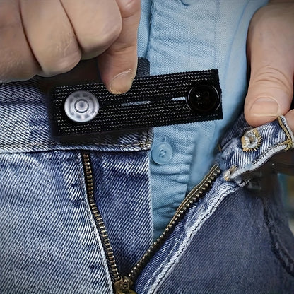 Adjustable Waistband Extender with Buttons for Jeans and Pants - No Sew Instant Adjustment for Men and Women