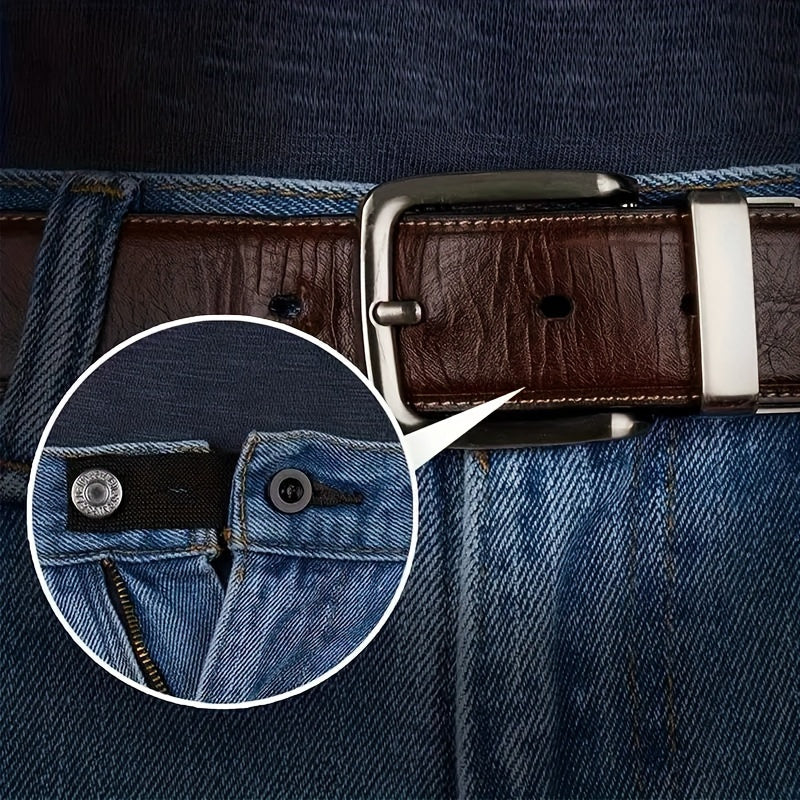 Adjustable Waistband Extender with Buttons for Jeans and Pants - No Sew Instant Adjustment for Men and Women