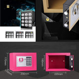 1pc Steel Digital Security Safe Box with Electronic Keypad and Key Lock - Uncharged, Battery Not Included - for Home Office Hotel Business, Jewelry, Gun, Cash Storage