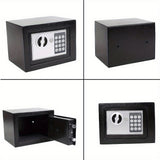 1pc Steel Digital Security Safe Box with Electronic Keypad and Key Lock - Uncharged, Battery Not Included - for Home Office Hotel Business, Jewelry, Gun, Cash Storage