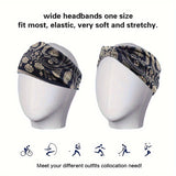4pcs/set Autumn And Winter Classic Ethnic Style Paisley Patterned Headscarves - Wide And Comfortable Elastic Yoga Headbands Hair Accessories For Women