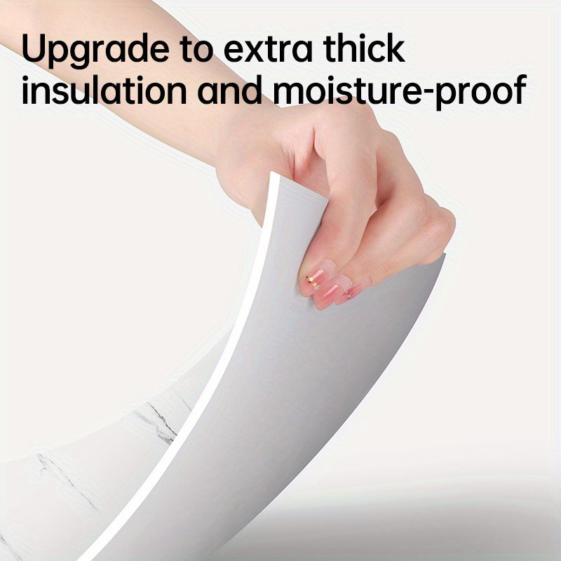 Thick Imitation Marble Tile Foam Wall Sticker, Self-Adhesive Waterproof Wallpaper, Peel and Stick, Easy to Clean and Cut, Suitable for Renovation and Decoration of Bathrooms, Living Rooms, Kitchens, Bedrooms and Offices