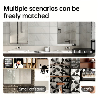 Thick Imitation Marble Tile Foam Wall Sticker, Self-Adhesive Waterproof Wallpaper, Peel and Stick, Easy to Clean and Cut, Suitable for Renovation and Decoration of Bathrooms, Living Rooms, Kitchens, Bedrooms and Offices