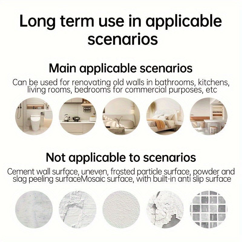 Thick Imitation Marble Tile Foam Wall Sticker, Self-Adhesive Waterproof Wallpaper, Peel and Stick, Easy to Clean and Cut, Suitable for Renovation and Decoration of Bathrooms, Living Rooms, Kitchens, Bedrooms and Offices