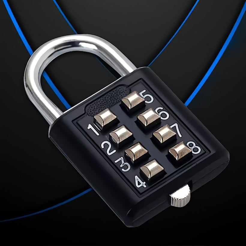 1pc Combination Password Rotary Padlock, Durable Alloy, Secure Number Code Lock For Suitcase, Luggage, Drawer, Bicycle, Travel, Cabinet Security