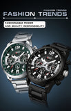 Reloj de moda popular OFNS para hombre, cronógrafo, resistente al agua hasta 50 metros, con calendario y luz nocturna, regalo para las fiestas.