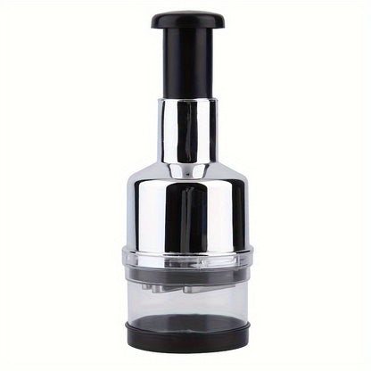 Stainless Steel Garlic Press, Manual Mincer, Durable Kitchen Tool for Crushing Garlic, Ginger, Scallions, and Peppers, No Electricity Needed, Plastic Material, Home Kitchen Essentials