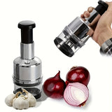 Stainless Steel Garlic Press, Manual Mincer, Durable Kitchen Tool for Crushing Garlic, Ginger, Scallions, and Peppers, No Electricity Needed, Plastic Material, Home Kitchen Essentials
