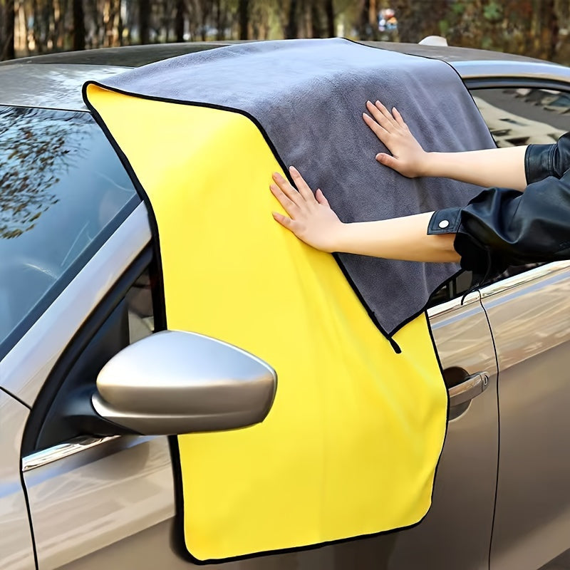 Toalla de microfibra ultraabsorbente para lavado de autos - Paño grueso y súper suave para el cuidado y la limpieza del vehículo - Mantenimiento externo del vehículo - Material de poliéster