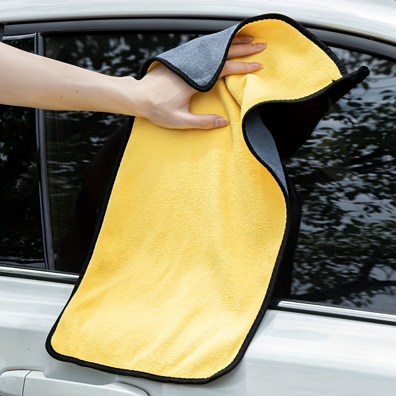 Toalla de microfibra ultraabsorbente para lavado de autos - Paño grueso y súper suave para el cuidado y la limpieza del vehículo - Mantenimiento externo del vehículo - Material de poliéster
