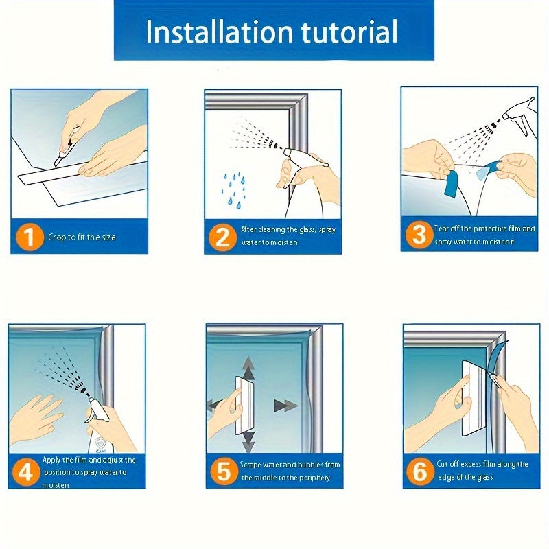 Sustainable Privacy Window Film - UV Protection, Heat Blocking, Anti-Peep for Home &amp; Office