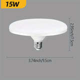 Lámpara LED UFO de alto brillo - Ahorro de energía, bombilla de techo con rosca E26/E27, 85 V-265 V, para fábrica, taller, almacén, sala de estar, oficina, no requiere batería