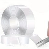 Strong Transparent Nano Tape - Washable, Reusable Double-Sided Adhesive for Furniture, 1/3/5m Rolls, Rubber Material, Universal Hook Tape