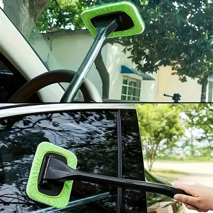 Cepillo para limpiar parabrisas de coche, con 10 almohadillas reutilizables, para interiores, exteriores, cristales del hogar y suciedad. Herramienta universal para limpiar cristales de coche.