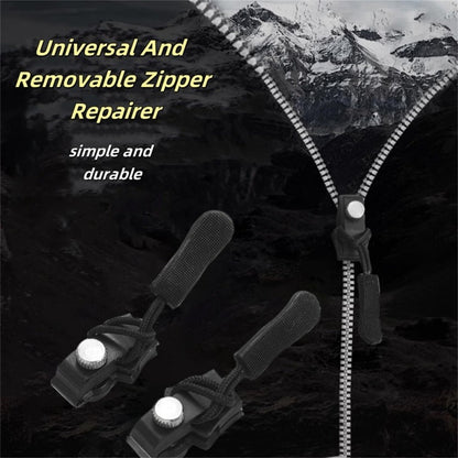 30pcs Universal Detachable Zipper Repair Kit, Black Instant Fix Slider, Secure Zipper Repair Set, with Detachable Rescuer Replacement for Sewing Clothing, Jackets, Backpacks