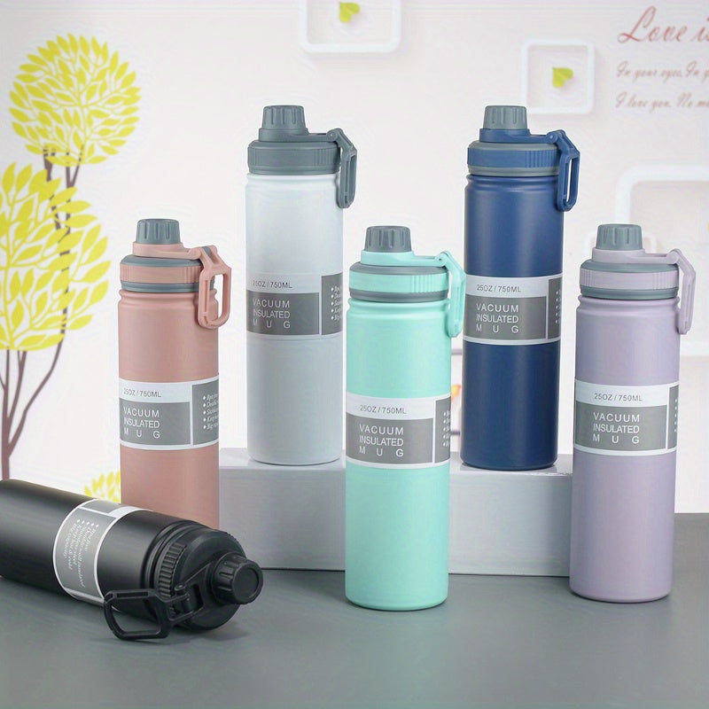 Stainless Steel Insulated Water Bottle - Large Capacity, Portable & Leakproof for Outdoor Activities, Camping, Hiking, Driving - Ideal Gift