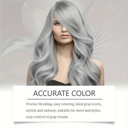 Gray Hair Dye, 100g, with Glycerin, Aloe Vera, Oatmeal, Natural Plant Extracts, Moisturizing, Soothing Scalp, Strengthening Hair, Reducing Irritation, for Normal Hair Type
