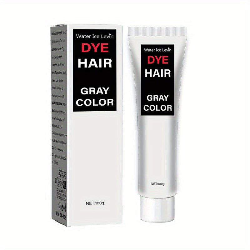 Gray Hair Dye, 100g, with Glycerin, Aloe Vera, Oatmeal, Natural Plant Extracts, Moisturizing, Soothing Scalp, Strengthening Hair, Reducing Irritation, for Normal Hair Type