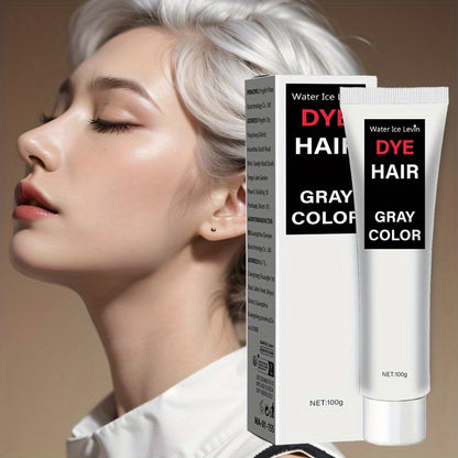 Gray Hair Dye, 100g, with Glycerin, Aloe Vera, Oatmeal, Natural Plant Extracts, Moisturizing, Soothing Scalp, Strengthening Hair, Reducing Irritation, for Normal Hair Type