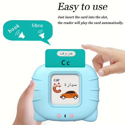 Bilingual Arabic-English Learning Toy for Kids, 510-Word Recognition Flash Cards, Auditory Sensory Educational Game, Early Childhood Development, Dual Language Pocket Vocabulary Builder, Suitable for Ages 3+, Ideal for Christ