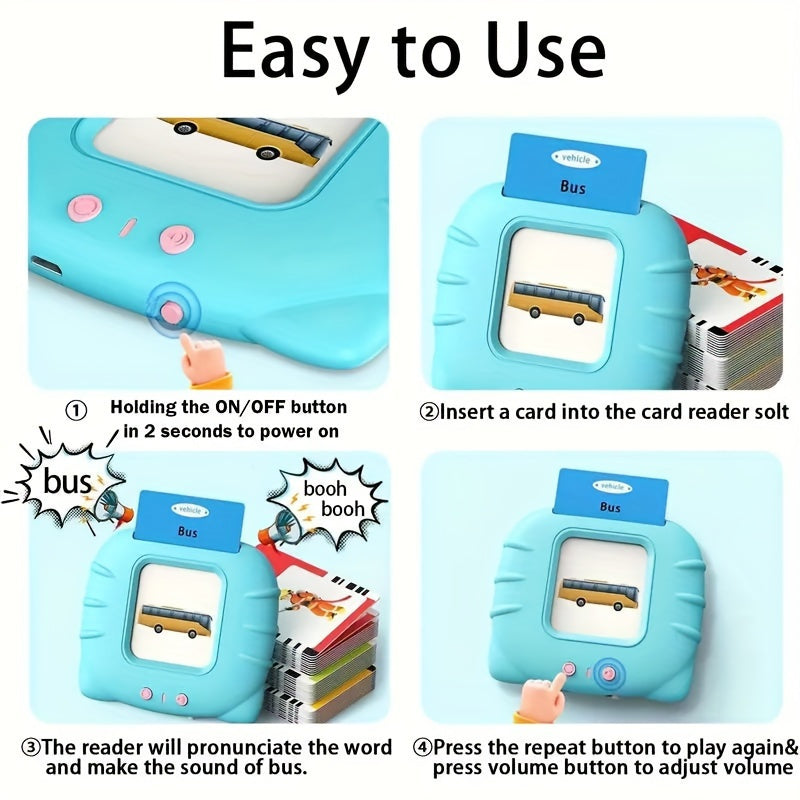 Bilingual Arabic-English Learning Toy for Kids, 510-Word Recognition Flash Cards, Auditory Sensory Educational Game, Early Childhood Development, Dual Language Pocket Vocabulary Builder, Suitable for Ages 3+, Ideal for Christmas