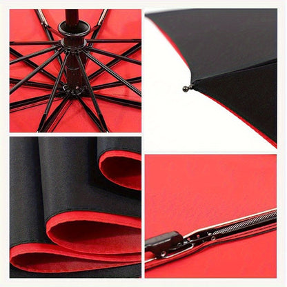 Unbreakable Windproof Automatic Umbrella - Fashion-Forward Design with 10-Rib Frame, Extra Large Sun &amp; Rain Protection, Seamless One-Touch Open, Advanced UV Shield