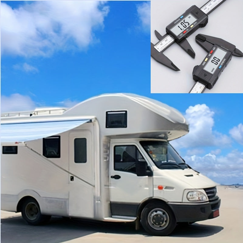 High-Precision Digital Caliper with Large LCD Display - Durable Carbon Fiber, Adjustable Strap for Office & Industrial Use